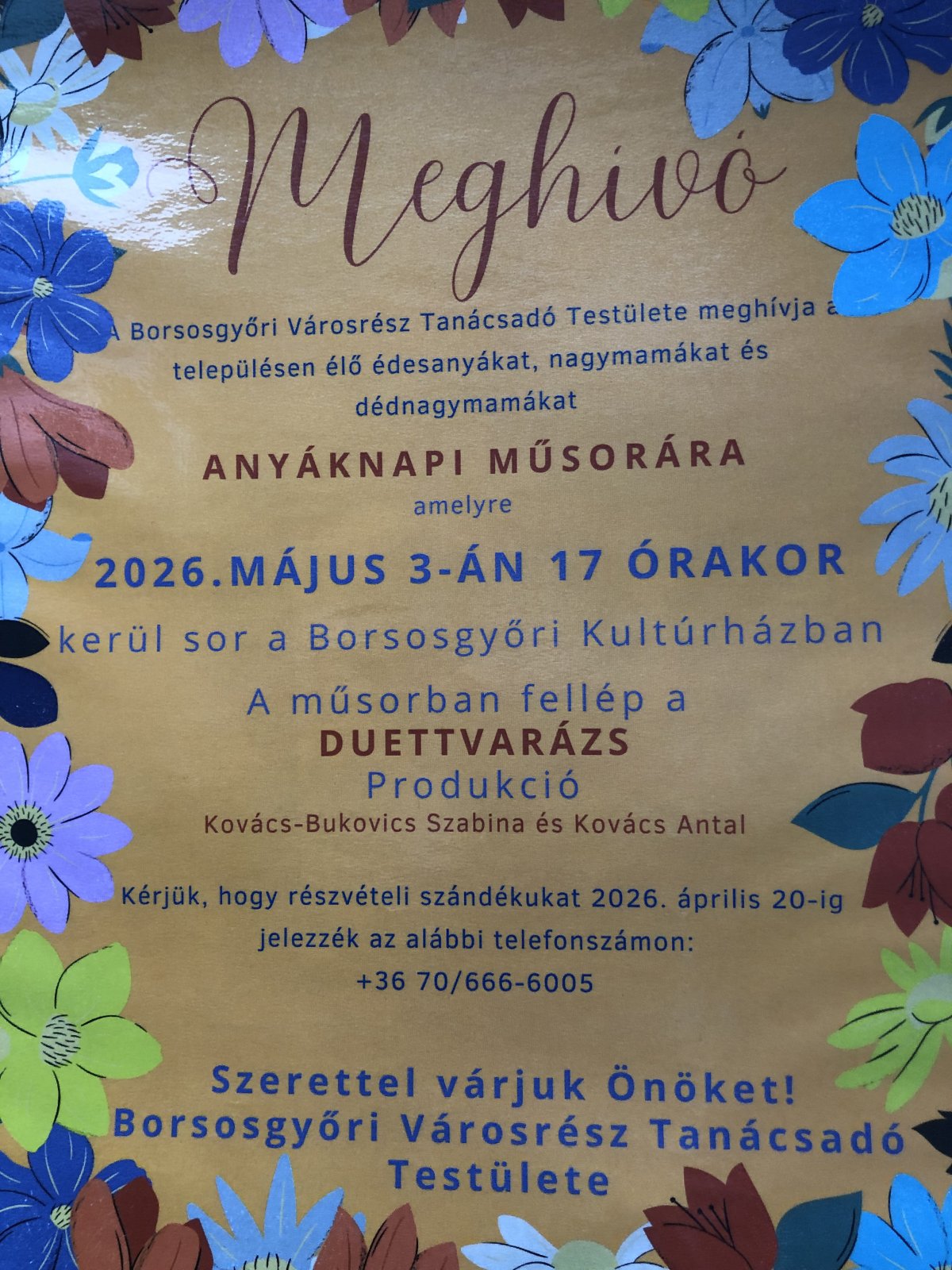 Anyák napi műsor 